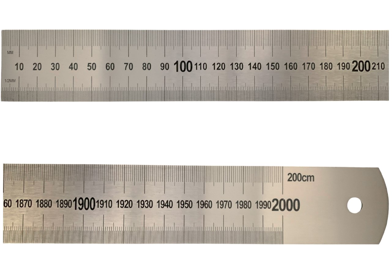 鋼直尺200cm無牌/光面/全公-空白/2068x40x1.8mm
